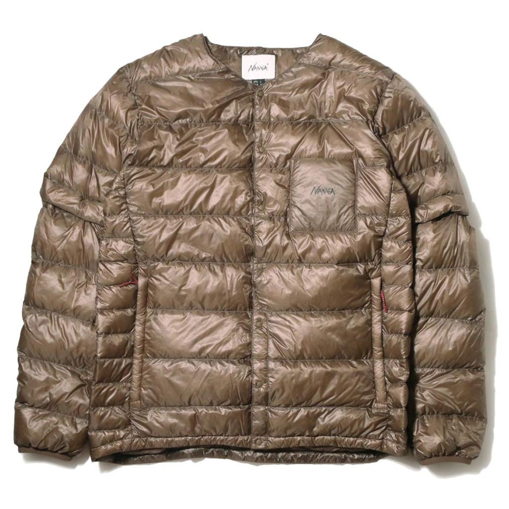 NANGA INNER DOWN CARDIGAN Size L Jacket, N1IDBKE2, Brown,