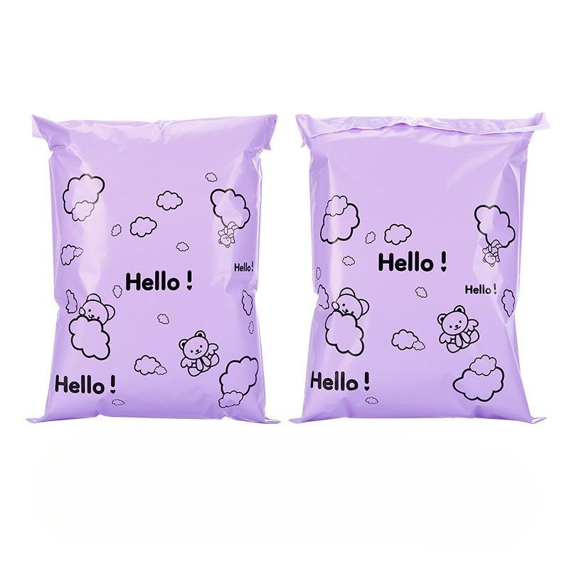 10Pcs  Cute Thank You Pink Letter Express Clothing Bag Women Kid Clothes Online Store Thick Waterproof Shipping Packaging Bag