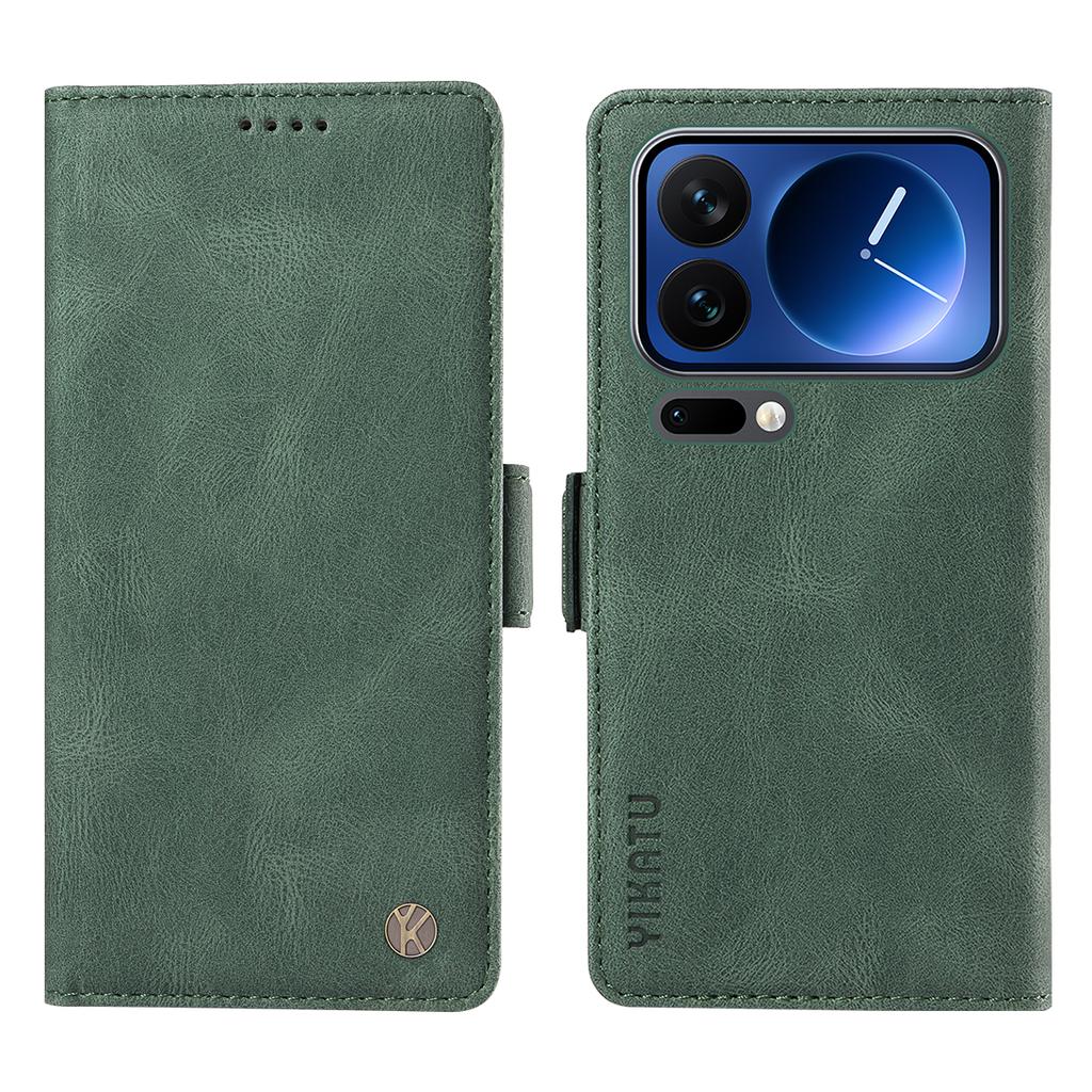 For Xiaomi 17 Pro Leather Case YIKATU YK-005 Skin-touch Feeling Wallet Phone Cover