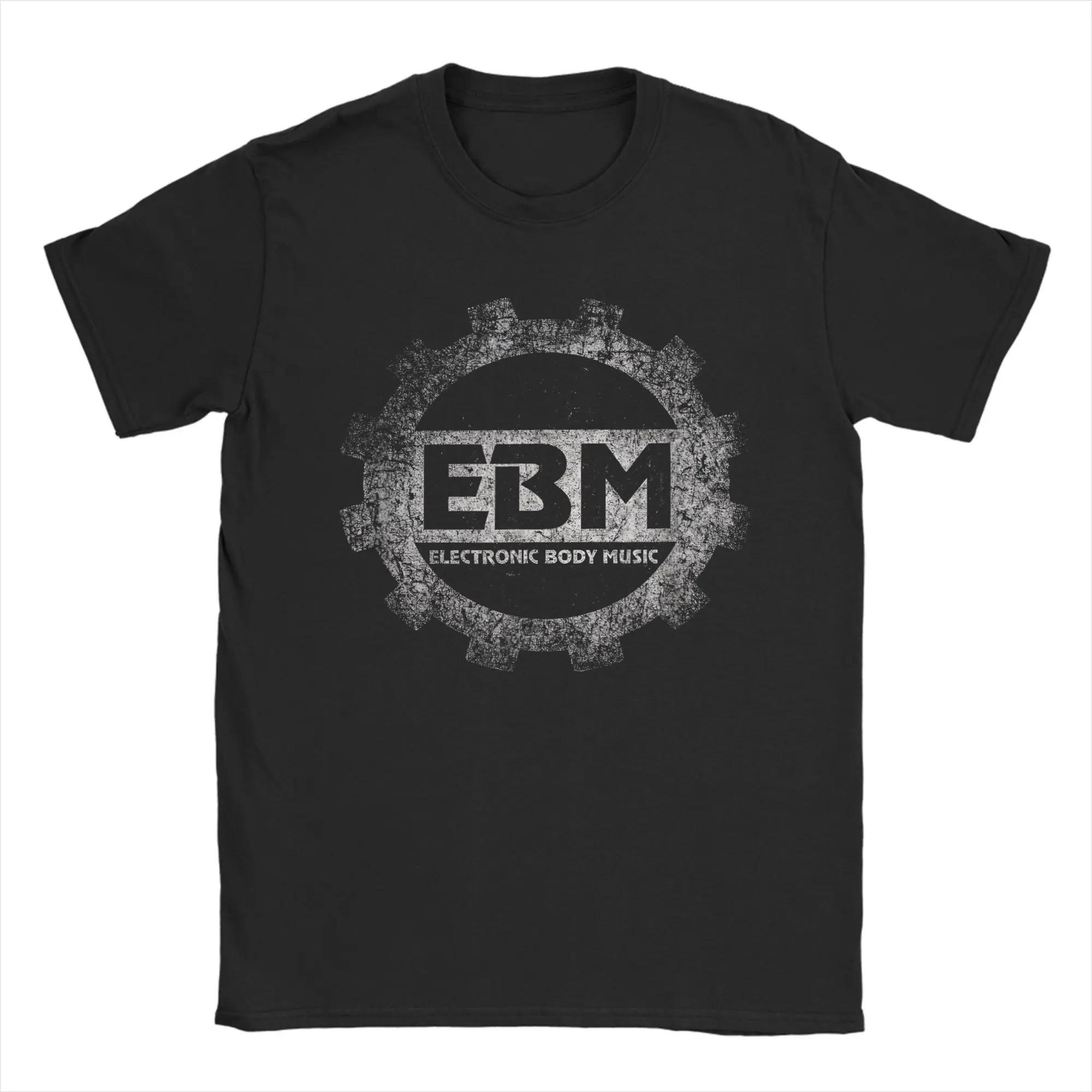 

EBM Electronic Body Music Grunge T Shirts Men Cotton Novelty T-Shirt O Neck Tees Short Sleeve Clothes Unique XXXL чёрный