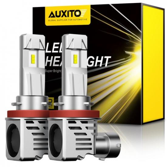 Pair H11 LED Headlight High Low Beam Bulbs Super Bright CANbus High Power