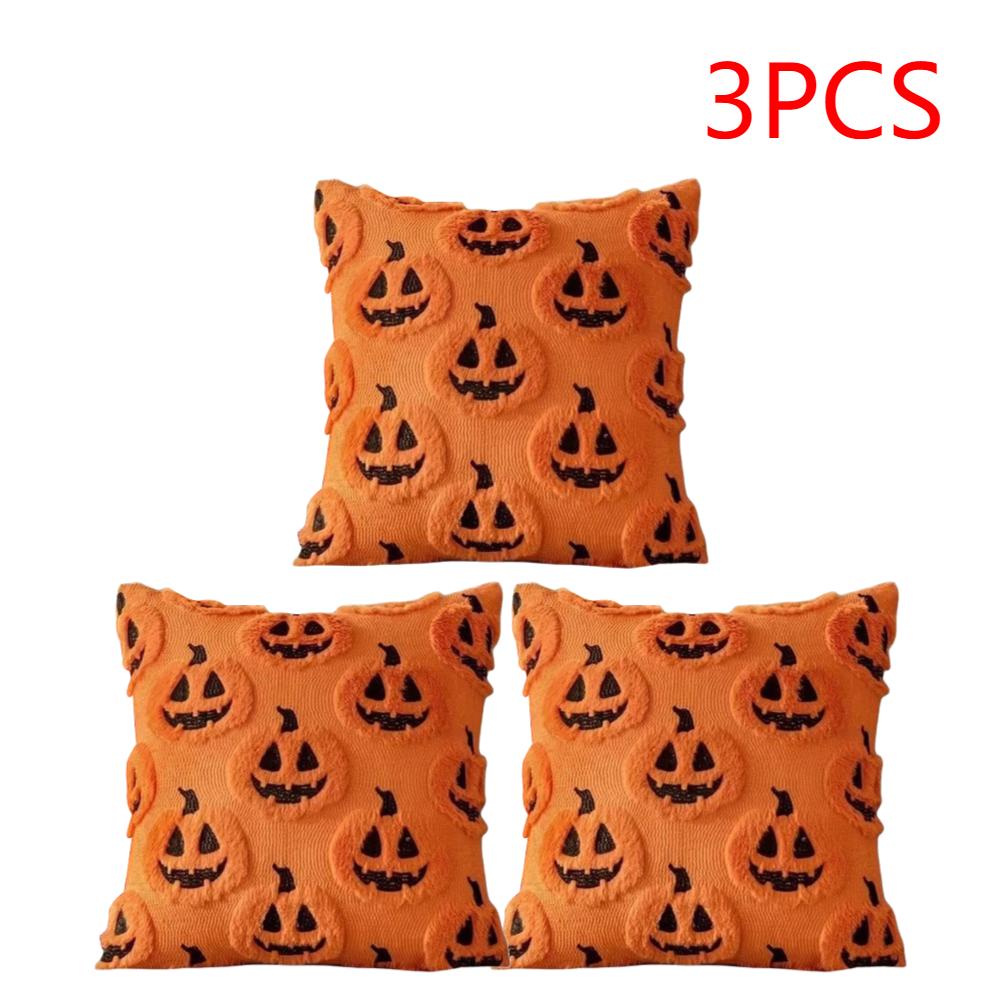 1-4PCS 45x45cm Ghost Pumpkin Pillowcase Pumpkin Cushion Cover Halloween Throw Pillow Cover Halloween Party Decoration