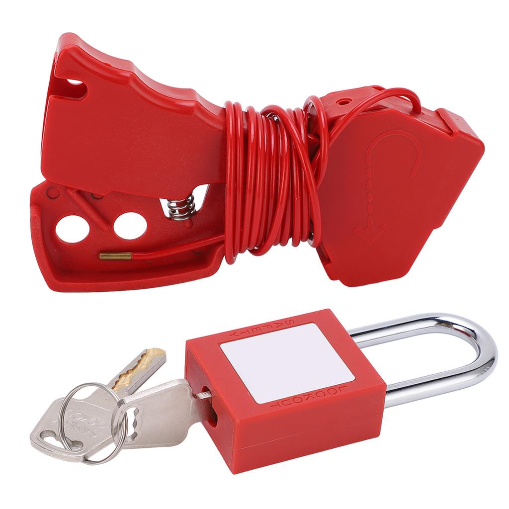 Verstellbares Kabelschloss 2,4 Meter Farbecht Robust Langlebig Edelstahl Korrosionsbeständig Sicherheitskabelschloss