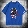 Naruto surrounding ferret god anime print cotton short-sleeved T-shirt men's summer loose shoulder half-sleeved top