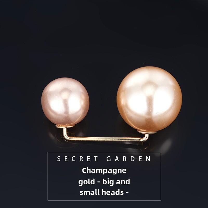 1PCS pearl non-slip safety pins Dress brooch decoration dress waist fastening pins collar adjustment scarf safety fashion