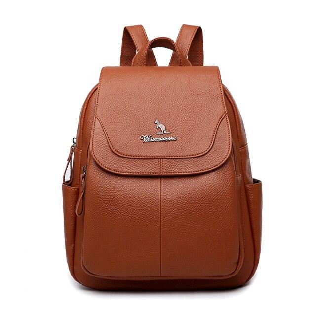 Buy Luxury Brand Women Backpacks High Quality Leather School Backpacks For Girls High Capacity