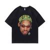 The Worm Dennis Rodman Big Face Graphic T-shirt Men Women Hip Hop Oversized  Basketball Boys T Shirts Unisex Vintage Casual Tees
