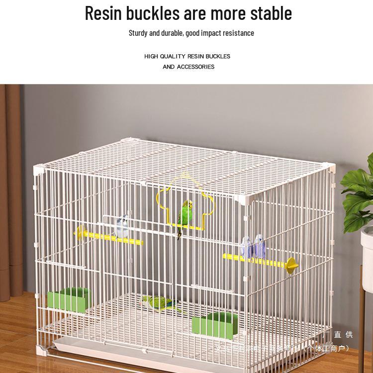 Extra Large Parrot & Budgie Cage with Accessories - Fits Cockatiels, Thrushes, Pigeons, White-eye Birds