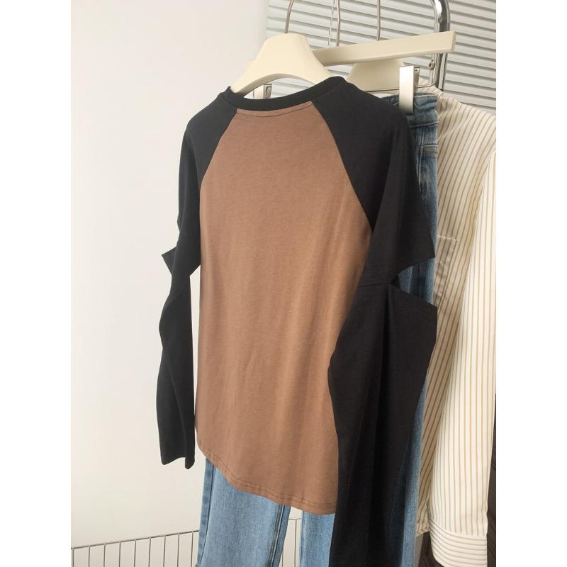 Otoño para Mujer Talla Grande Manga Larga Calado con Top Base