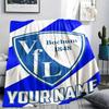 1PC Custom Name VFL Bochum Patterned Flannel Blanket Suitable For All Seasons for Home Decor Warmth and Comfort Gifts Holiday Present