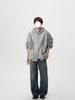 Men's Heavyweight Deconstructed Air Layer Cardigan Hoodie - Autumn/Winter Trendy Stitching Casual Outerwear.