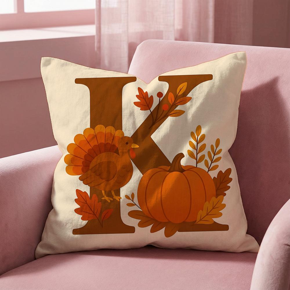 Holiday Thanksgiving Cushion Cover MultiScene Pillow Cover for Home Car Reversible Soft Durable for Daily Use