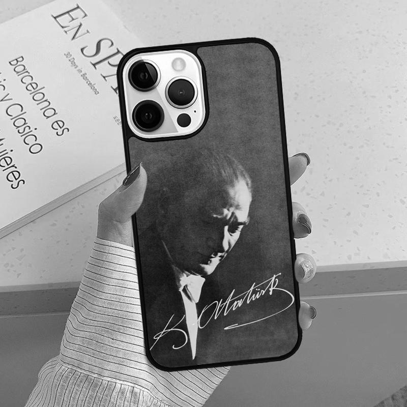 Mustafa Kemal Ataturk Signature Phone Case cover For iPhone 17 15 16 14 13 12 11 Pro Max Coque For Apple PLUS fundas