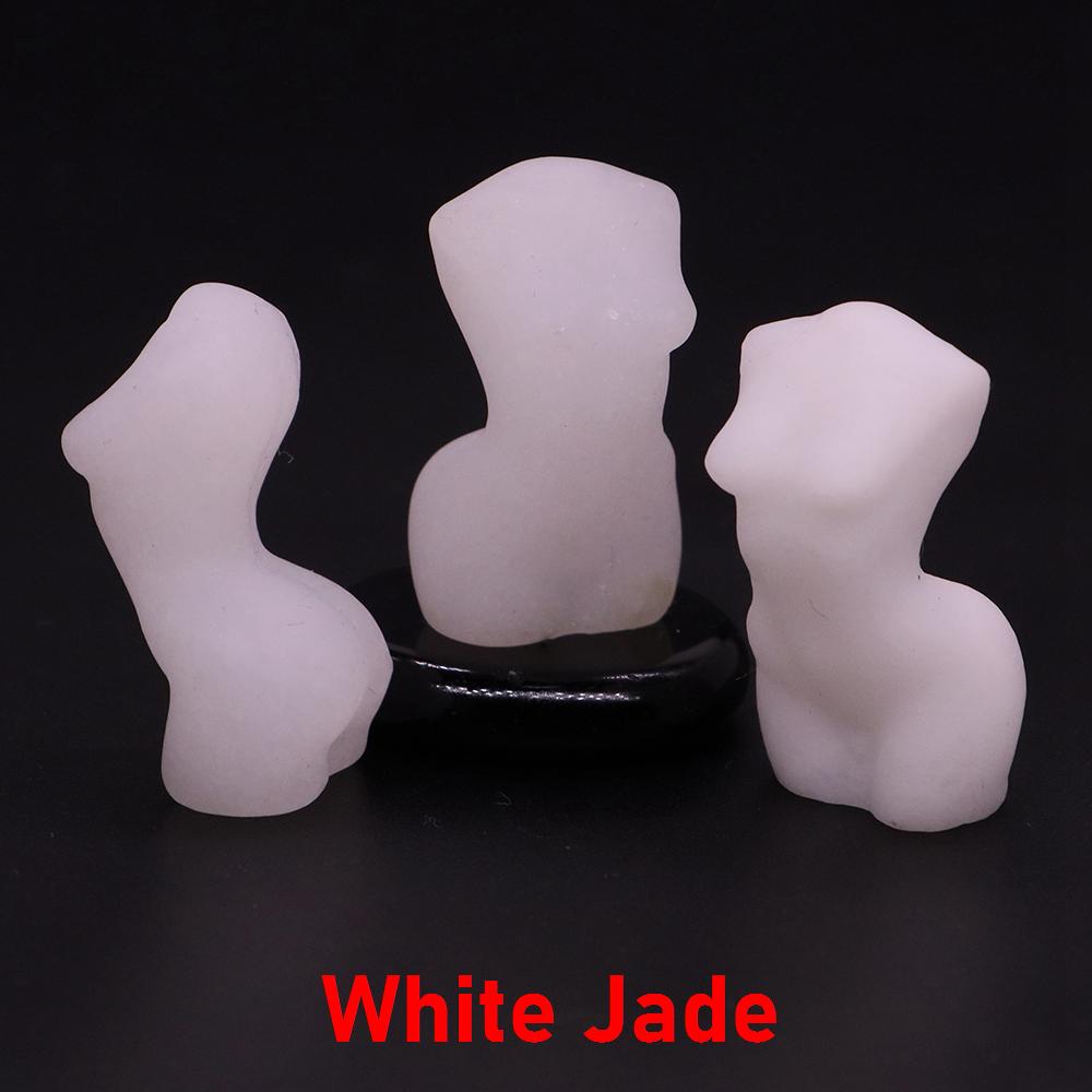 1,2" Sexuelle Damenmodell-Statue Heimdekoration Heilkristall Geschnitzter Edelstein Weiblicher Körperbüste Figur, Reiki Rosenquarz Göttin Geschenke