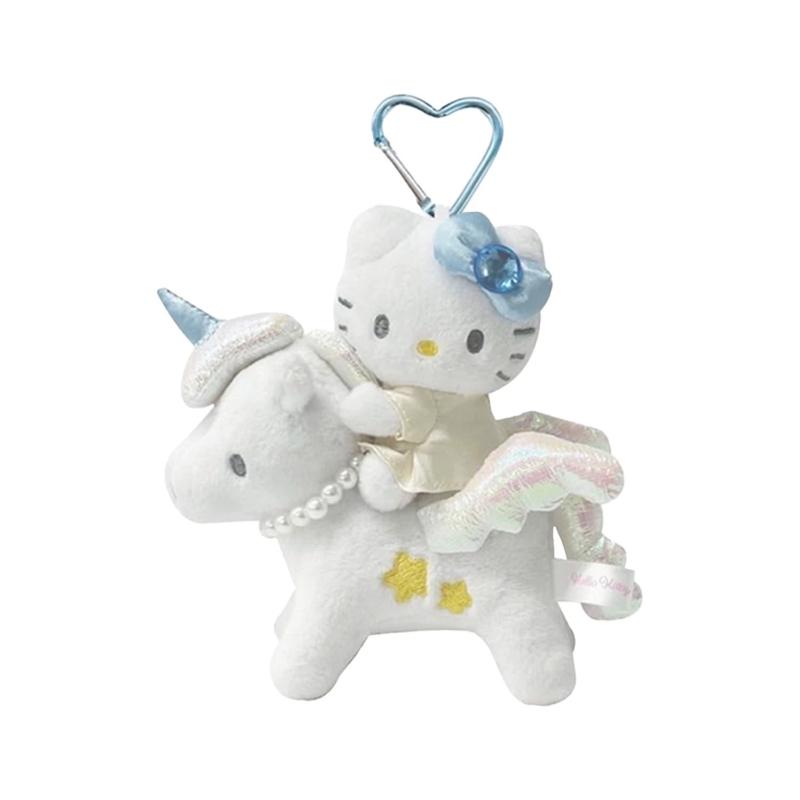 15cm Kawaii Sanrio Long Legs Plush Keychain Hello Kitty My Melody Bag Pendant Cartoon Doll Toy Gift