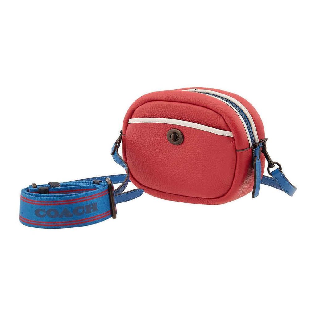 Coach Camera Series 23 Zipper Closure Pebble Leather Camera Bag Women Shoulder Bag Red C6833-V5TFN