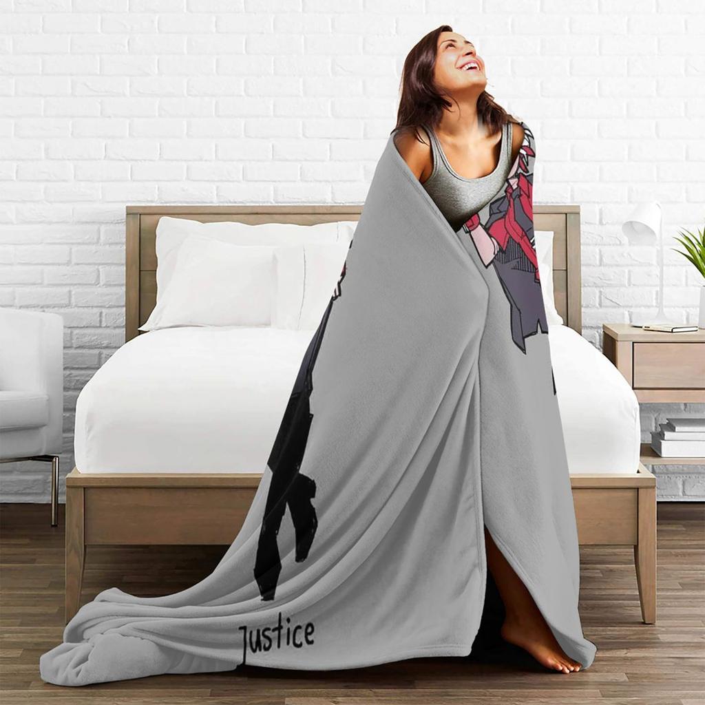 Helltaker Pattern Anime  Blanket Soft Warm Flannel Throw Blanket Bedding for Bed Living room Picnic Travel Home Couch