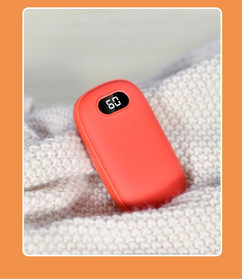 2-in-1 USB Rechargeable Hand Warmer & Charger with Digital Display
