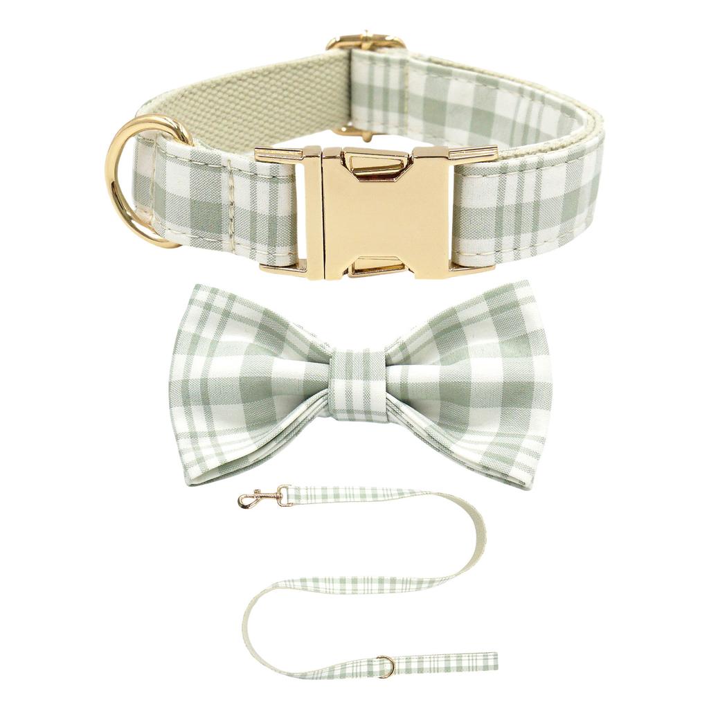 Custom Dog Collars Include A Cute Bow And Leash, Can Be Printed With Name And Phone Number, Suitable For Small, Medium And Large Dogs