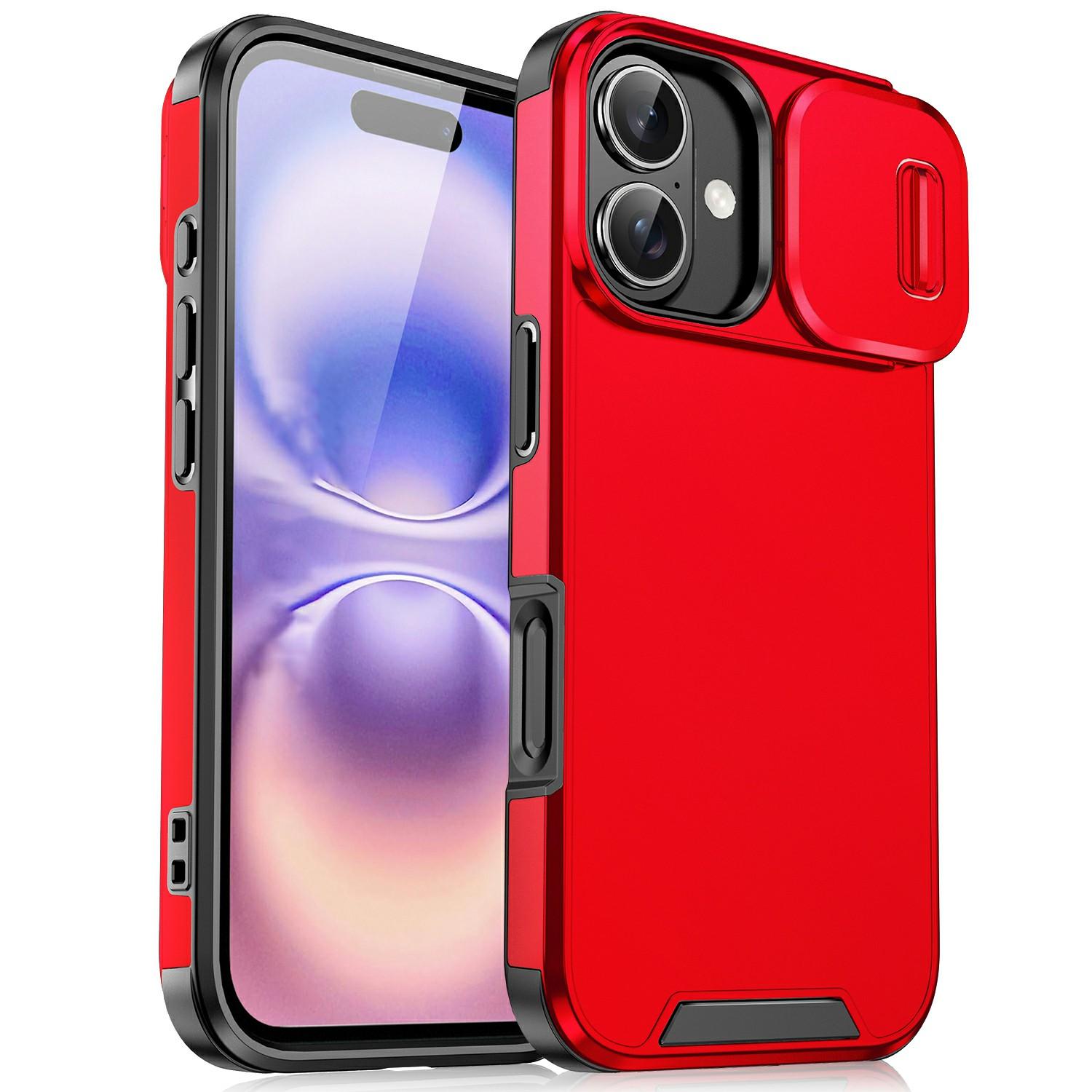 

For iPhone 17 Case PC + TPU Shell with Slide Camera Phone Cover