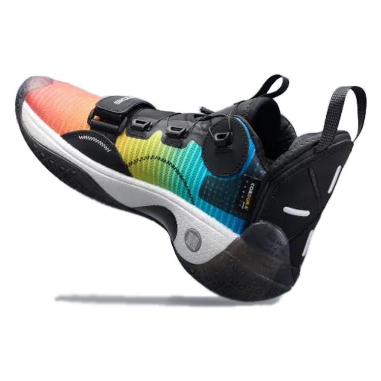 Li Ning WOW 8 Way Of Wade 8 Antiscivolo Copertura Supporto Reattività Scarpe da Basket Mid-top Uomo Arcobaleno ABEP001-10