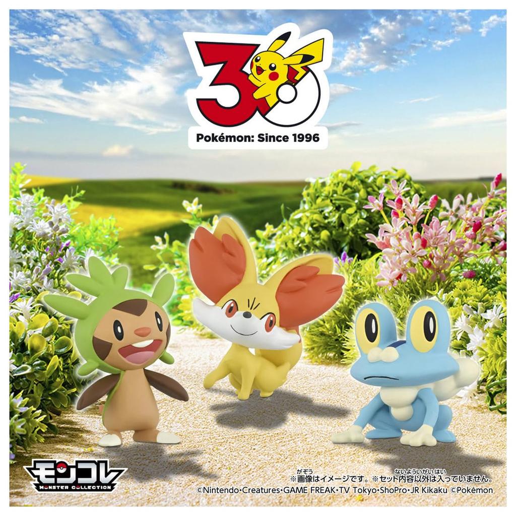 TAKARA TOMY Pokemon 30th Anniversary Moncolle Set of 3 from the Kalos Region