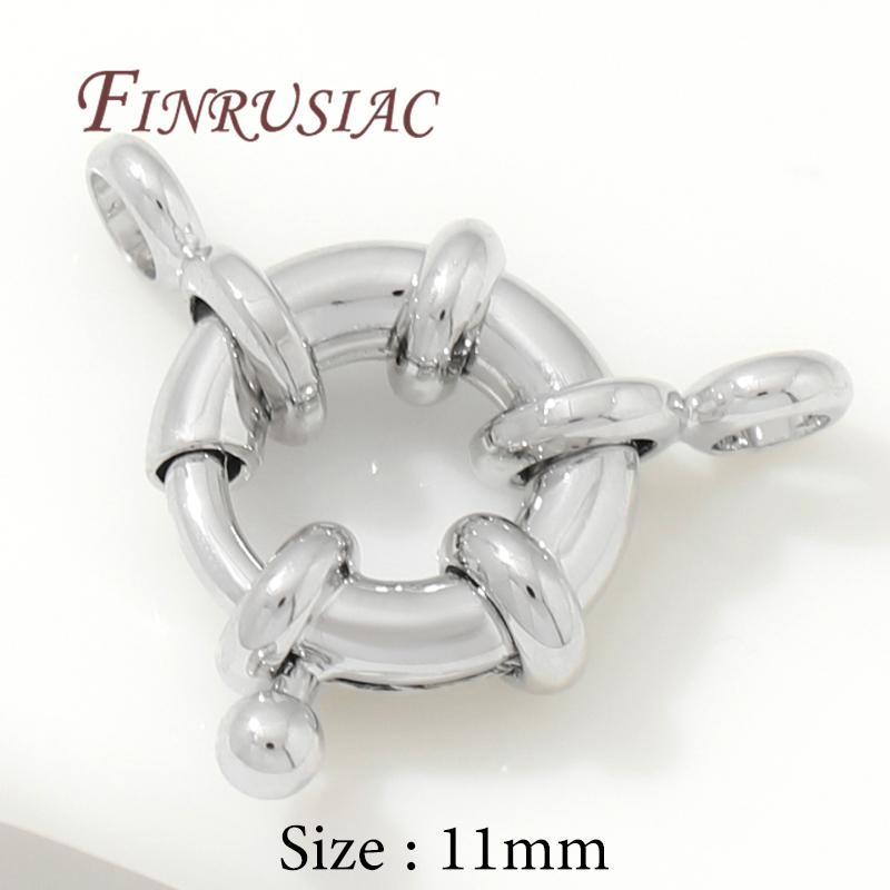 

18K Gold Plated Round Spring Clasps For Jewelry Making,Locks For Bracelets 9mm 10mm 11mm Necklace Clasp Accessories For Jewelry 1 piece