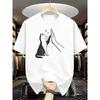 European Size Cat Paw & Heart Graphic Print Casual T-Shirt | Soft Stretch Round Neck Short Sleeve Top for Spring Summer, Machine Washable