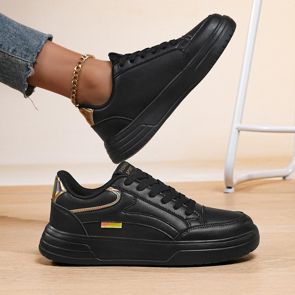 New versatile students, trendy shoes women's summer sports flat-bottomed casual thick-soled heightening board shoes