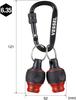 VESSEL Ball Grip Quick Catcher Galaxy Set of 2 with Bit Holder (Red) QB-22K2GRE