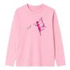 Girl's Long-Sleeved T-shirt Magical Fairy and Stars – 100% Cotton - Pink
