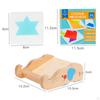 Wooden Pattern Blocks, Montessori Shape Toy Preschool Puzzle, Tangram Shapes for