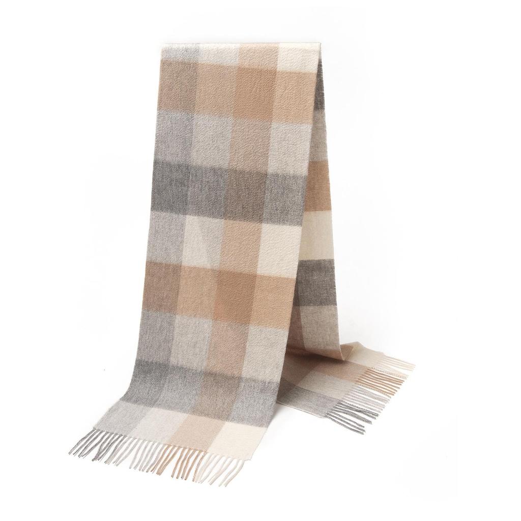 2025 British Plaid Wool Scarf for Men & Women - Warm, Autumn/Winter Style
