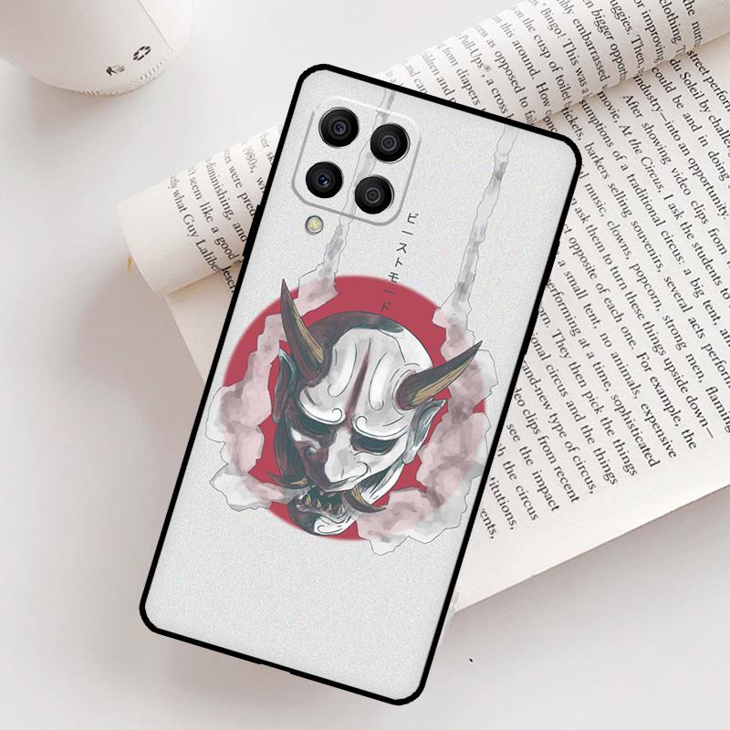 Oni Hannya Demon Mask Case For Samsung Galaxy M31 M11 M14 M34 M54 M12 M32 M52 M15 M13 M06 M16 M36 M56 M53 M35 M55