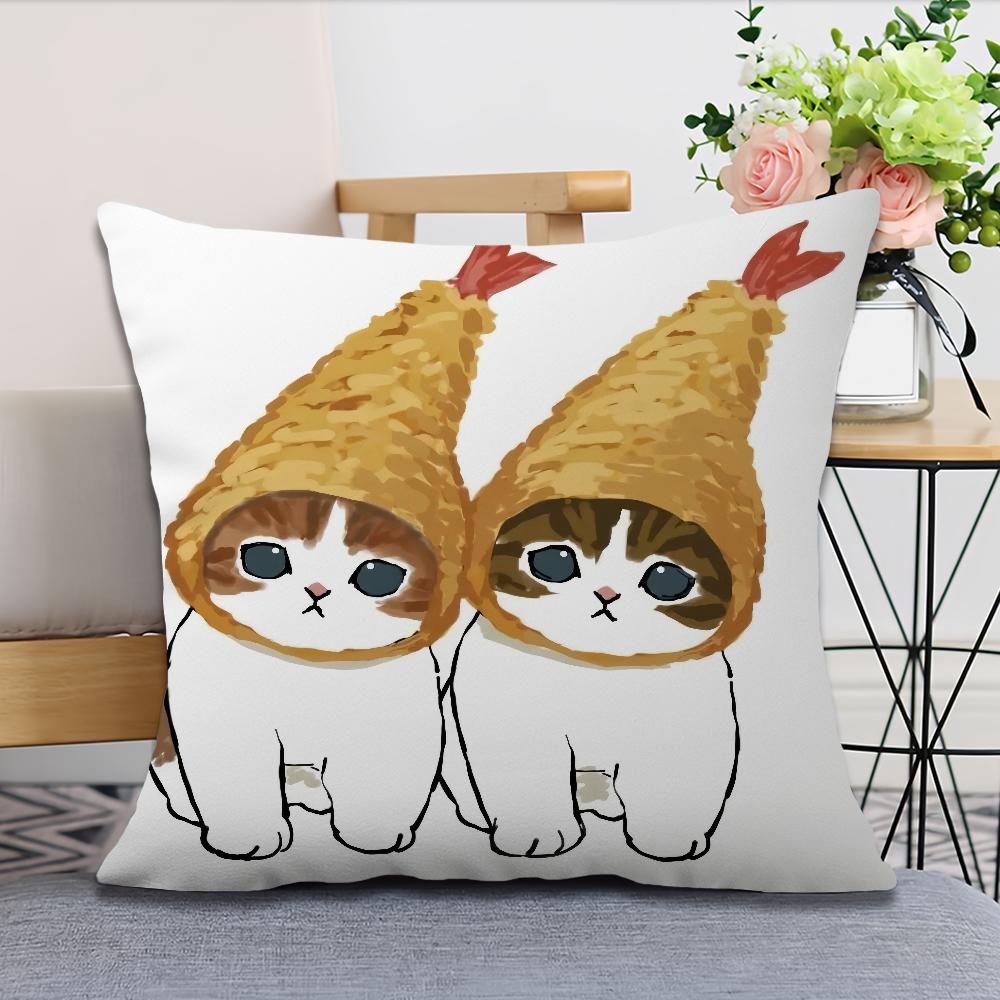 cushion cover m-Mofusand soft Comfortable Pillow Case Cute for Cartoon Sofa Living Room Home office Decor Protective Covers