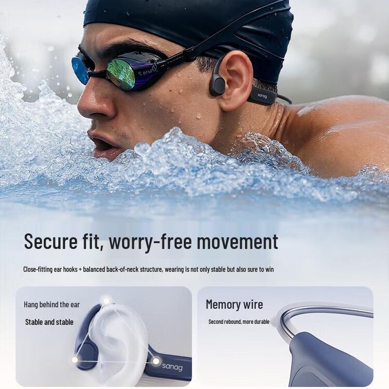 Saina B33S IP68 Waterproof Bone Conduction Swimming Headset