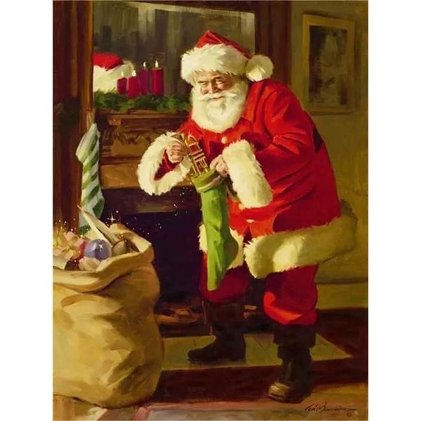 Pintura de Diamantes 5D DIY Bordado de Diamantes Imagen de Papá Noel Punto de Cruz Mosaico Pegatina de Pared Regalo Decoración del Hogar