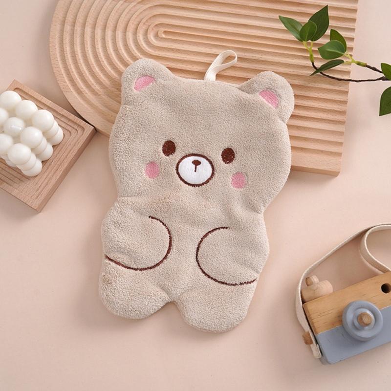 Cute Animal Patterneds Children Hand Towels Microfiber Absorbent Quick Drying Hanging Washcloths
