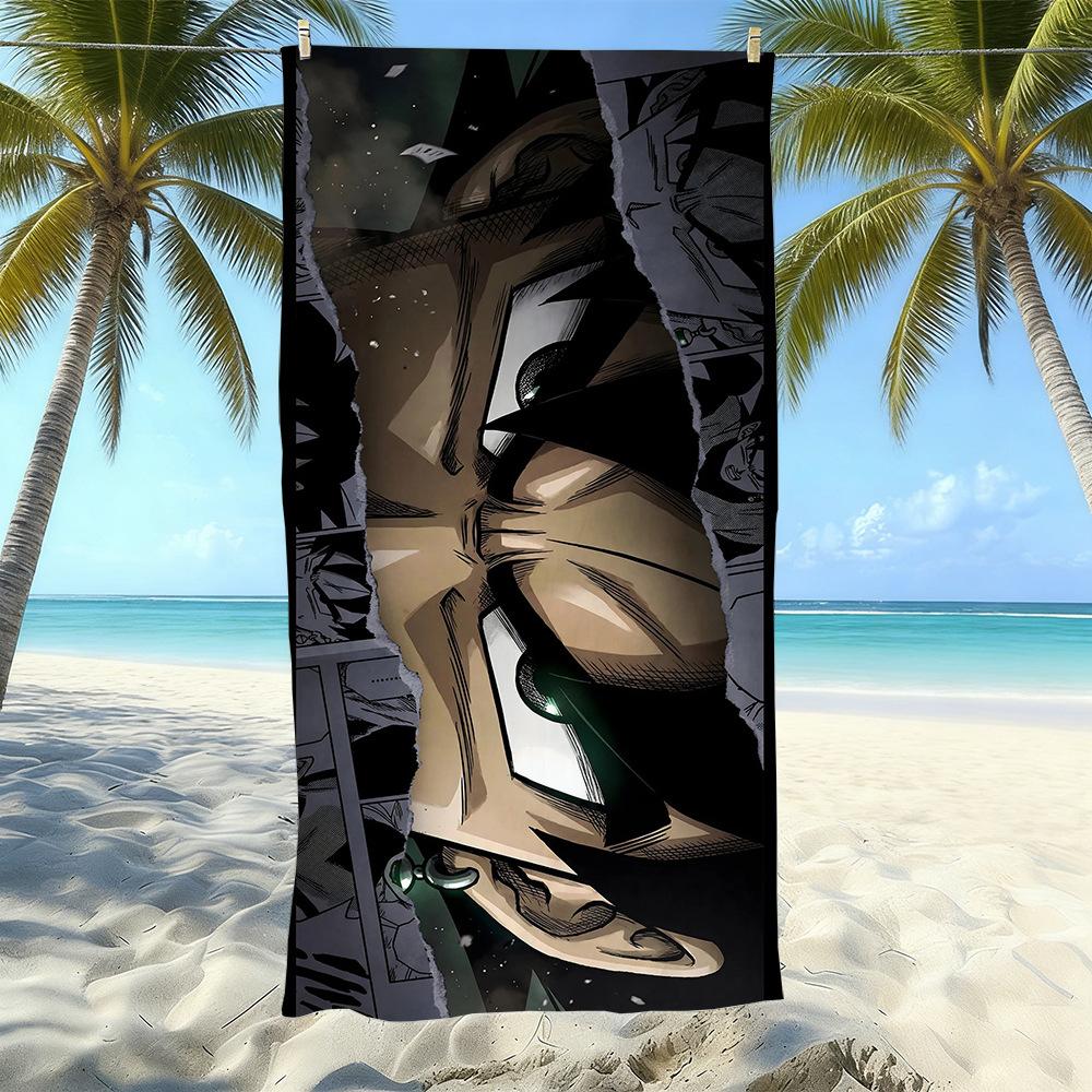 Animation Beach Towels Thickened Microfiber Quick-Drying Bath Towels Outdoor Travel Towels Can Be