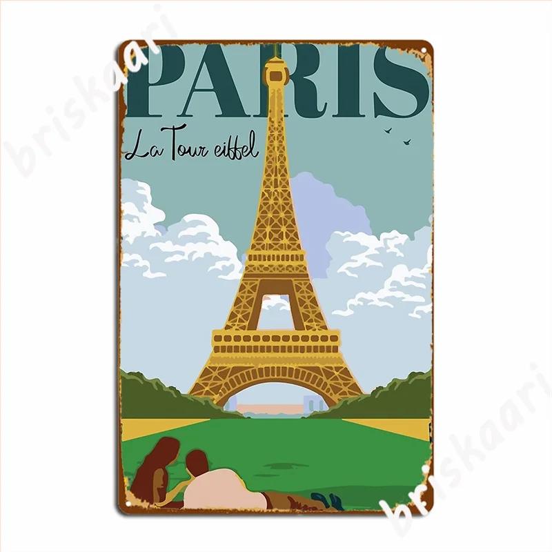 Addicted To Paris Metal Sign Club Home Personalized Club Bar Plaques Tin Sign Poster 20X30CM