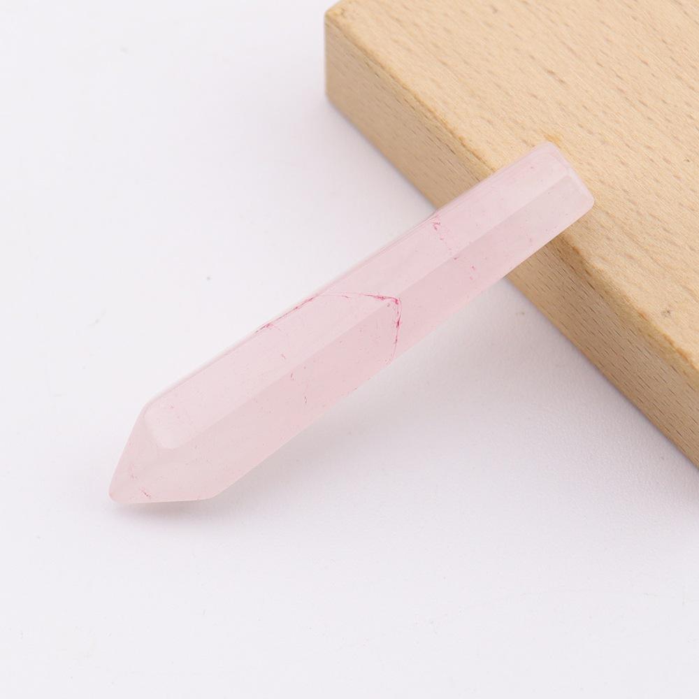 Crystal Jade Single Point Hexagonal Pillar Pendant - 1*5cm Accessory