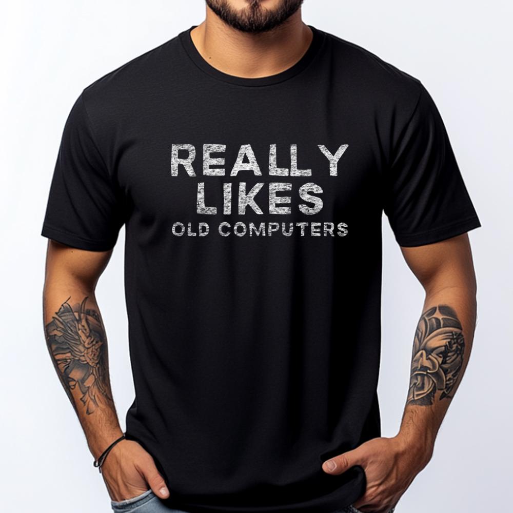 

Really Likes Old Computers Oversized T Shirt Men Harajuku Comfortable T-Shirt Graphic Cotton Short Sleeve Classic - Men s Sum... S разноцветный