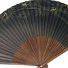 Kimono Folding Carved Karaki Green Bamboo [Stylish Iroha] Men's Fan, Wood, Scented,