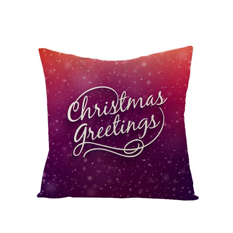 New Christmas Pillow Cover Printed Decorative Cushion Cover Home Sofa Cushion Linen Sofa Back
