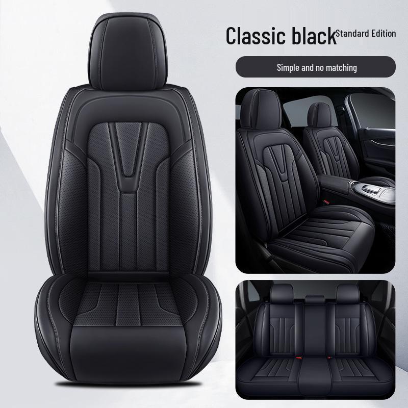 All-Season Leather Car Seat Cushion & Cover - Fits Sedans, SUVs, & Trucks (PG27) Five Seats