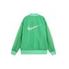 Nike Jednobarevná bunda do větru s baseballovým límcem Dámské bundy Zelená DV7973-363