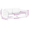 Vidaxl Sofa with Sleeping Function, Light Gray, 100X200 Cm, Upholstered In Velvet