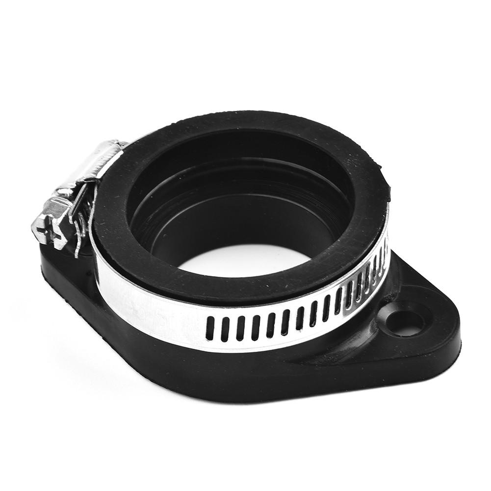 1pcs Carburetor Intake Manifold Adapter Carb Flange Boot Rubber Black New