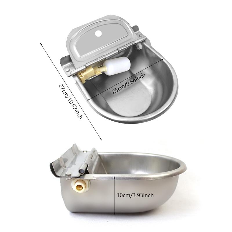 Stainless Steel Cow Horse Dog Water Drinker Bowl With Copper Valve Or Only Copper Valve Automatic Float Farming Trough