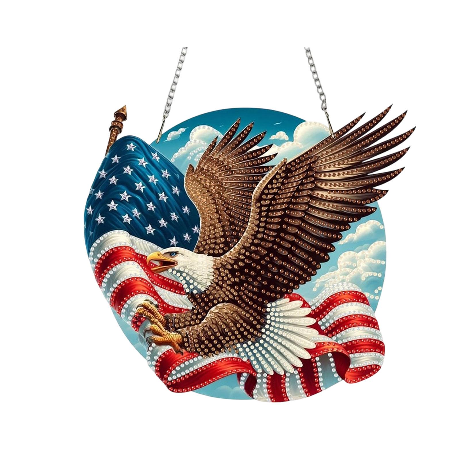 3D Creative American Flag And Painting Wall Hanging Living Room Wall Hanging Home Decoration One Size